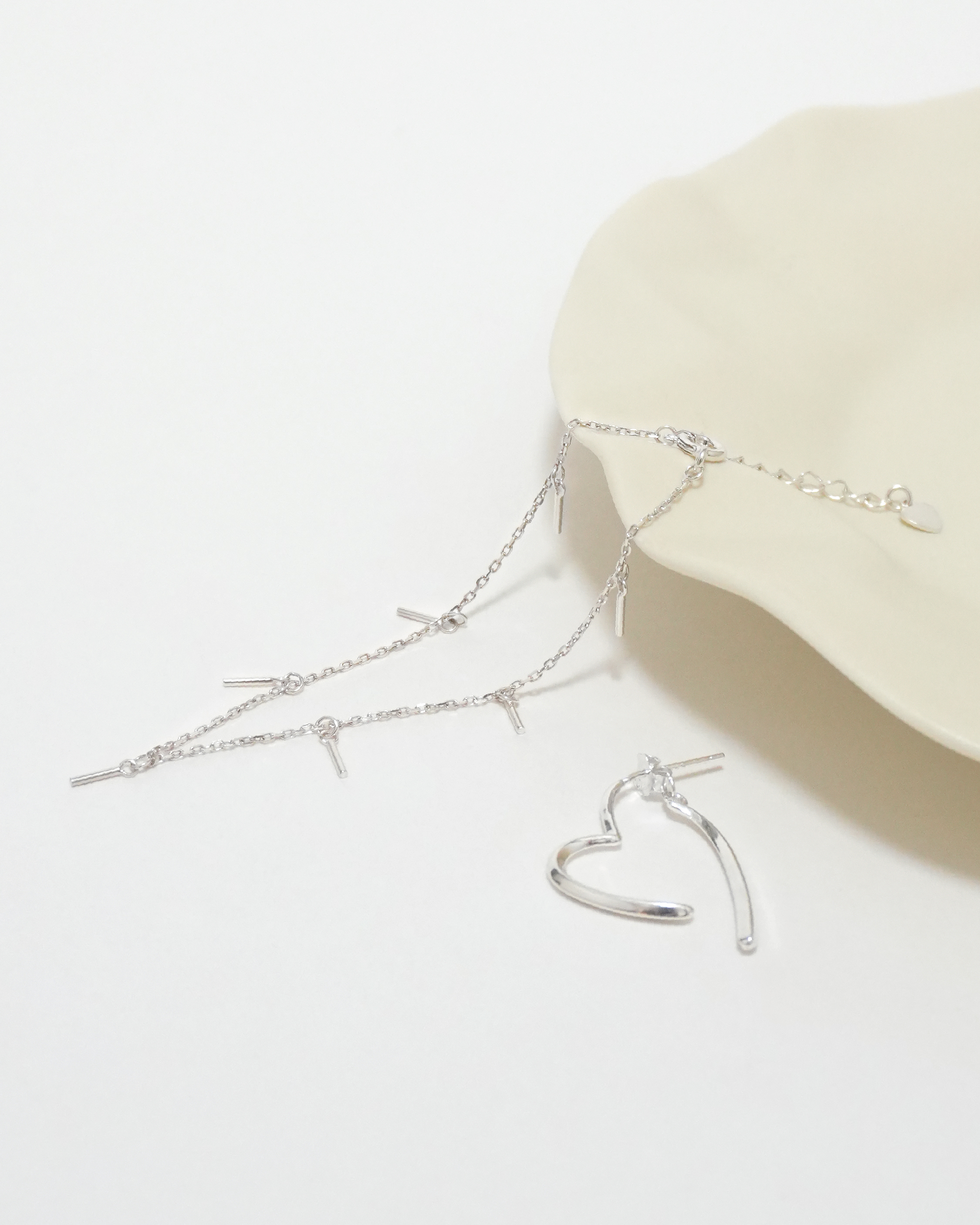 Sleek Silver Tassel Bracelet