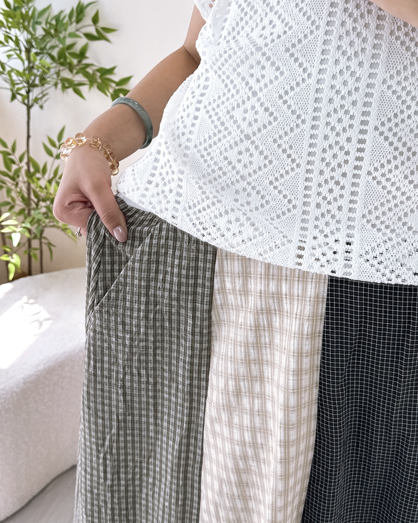 高質拼布通花連身裙 2色