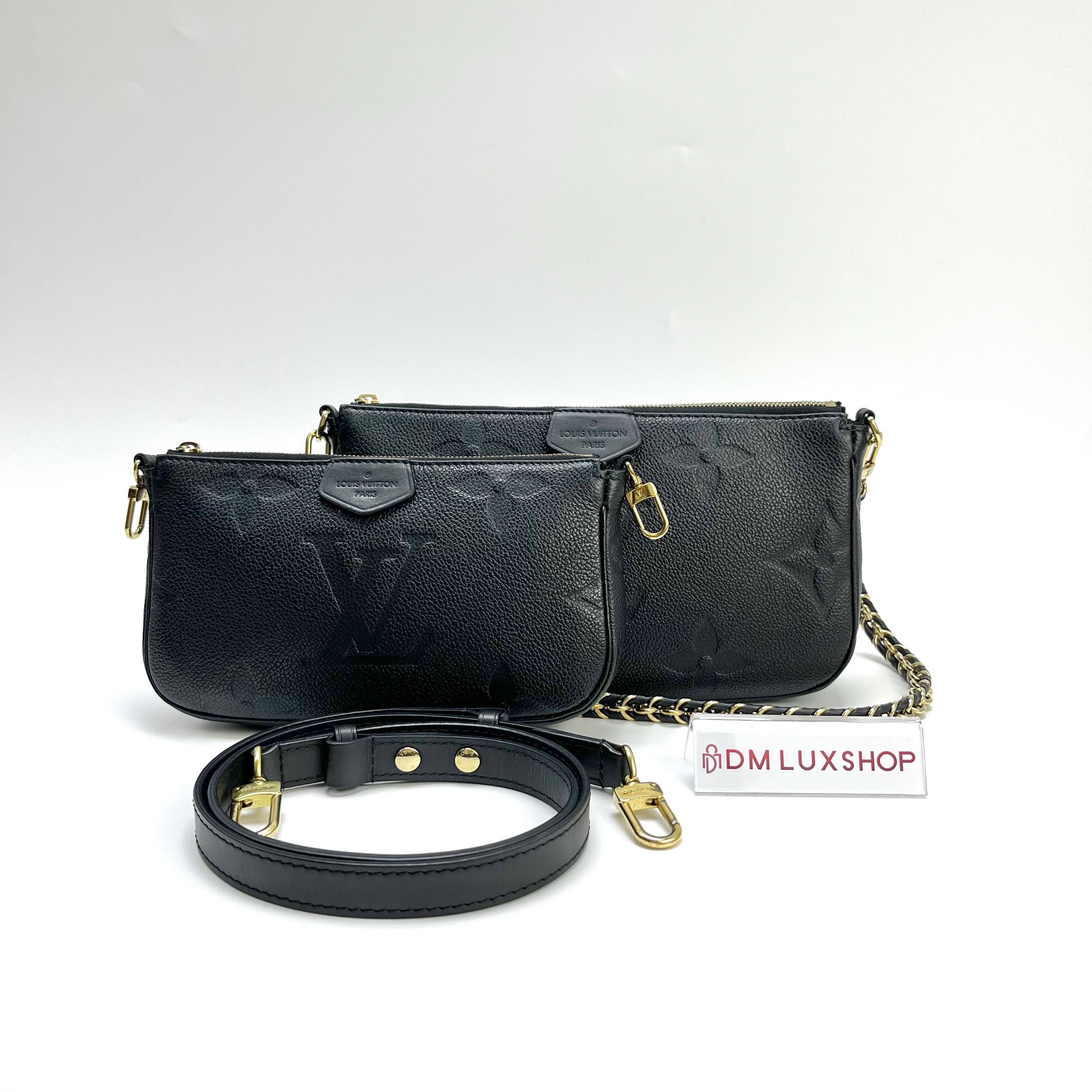 LV Black Empreinte Leather Multi Pochette Accessoires GHW