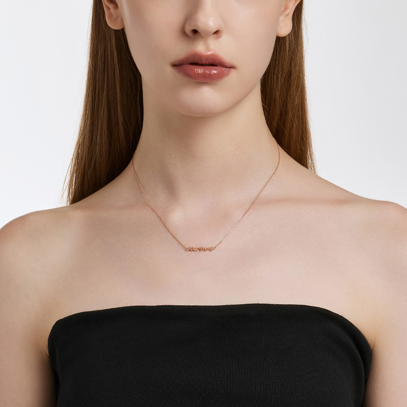 DIDIER DUBOT Mon Paris 玫瑰金頸鏈 (JDPNR5F26XX)