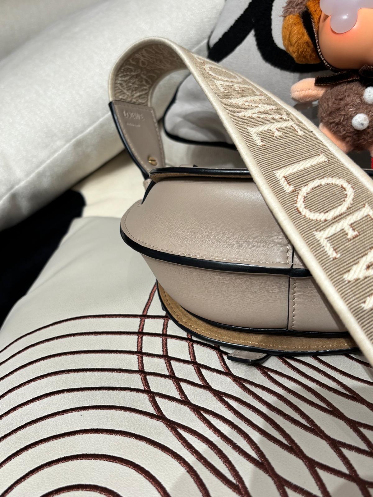 Loewe Mini Gate Calfskin Sand 100%Authentic, 95%New ✅Dust bag