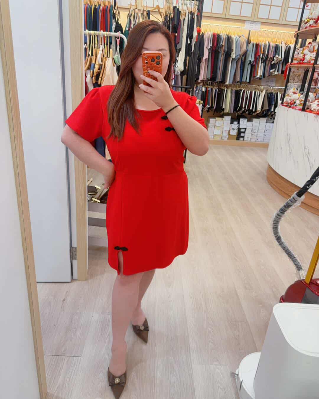 TT634 新款盘扣开叉旗袍连身裙