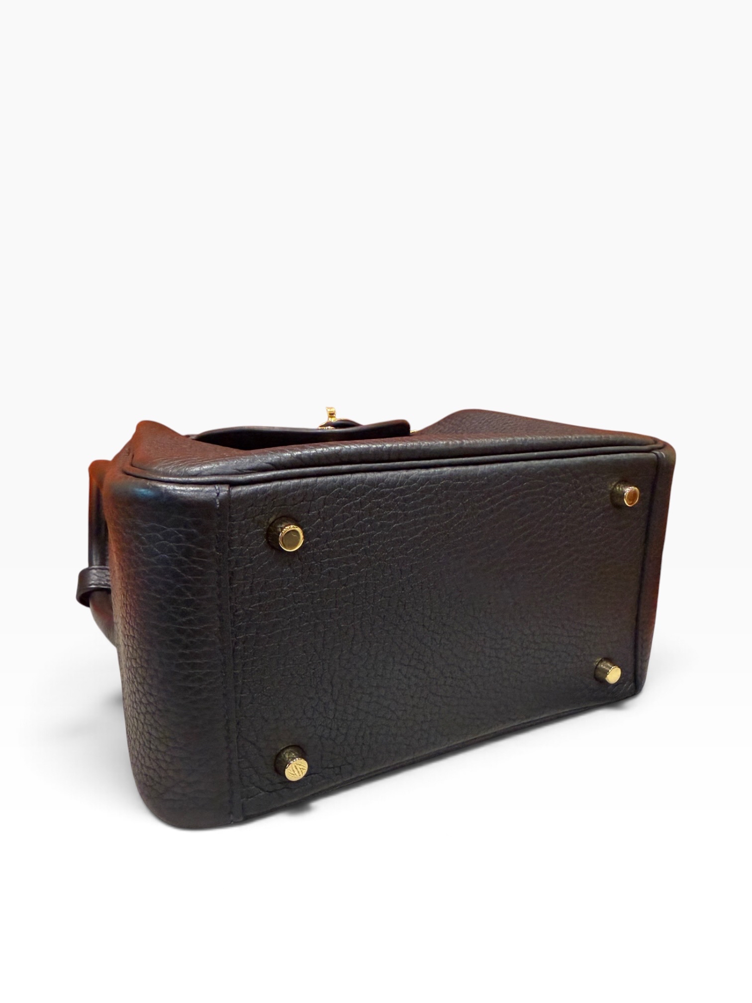 Pre owned Hermes mini Lindy black gold A10304