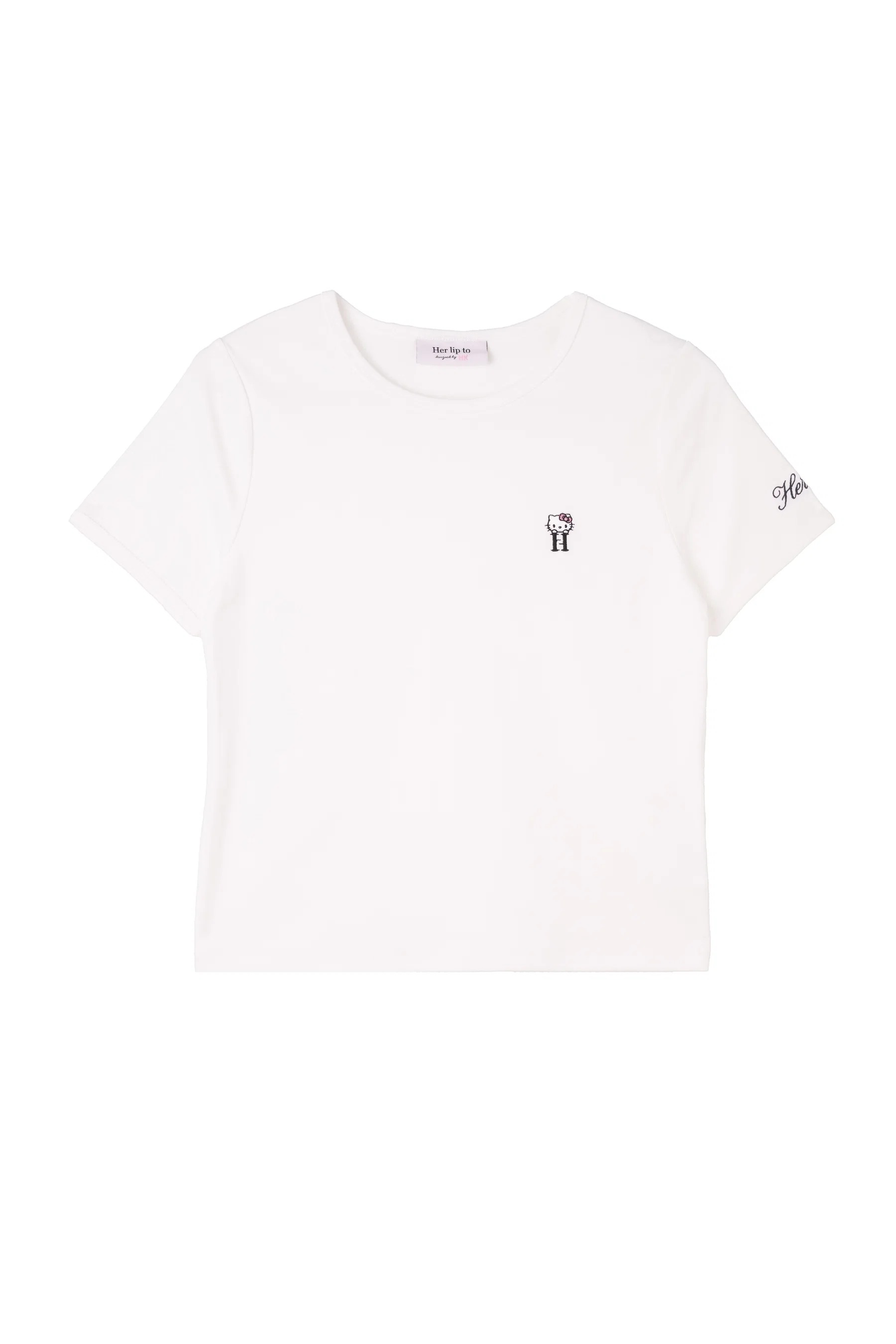 🎀【預訂】Her lip to × Kitty Embroidered Tee W