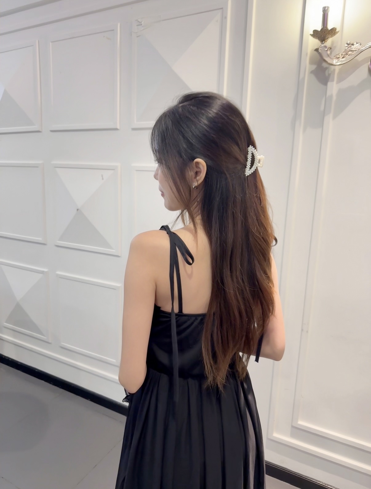 甜美仙气立体蝴蝶网纱连身长裙 R3086