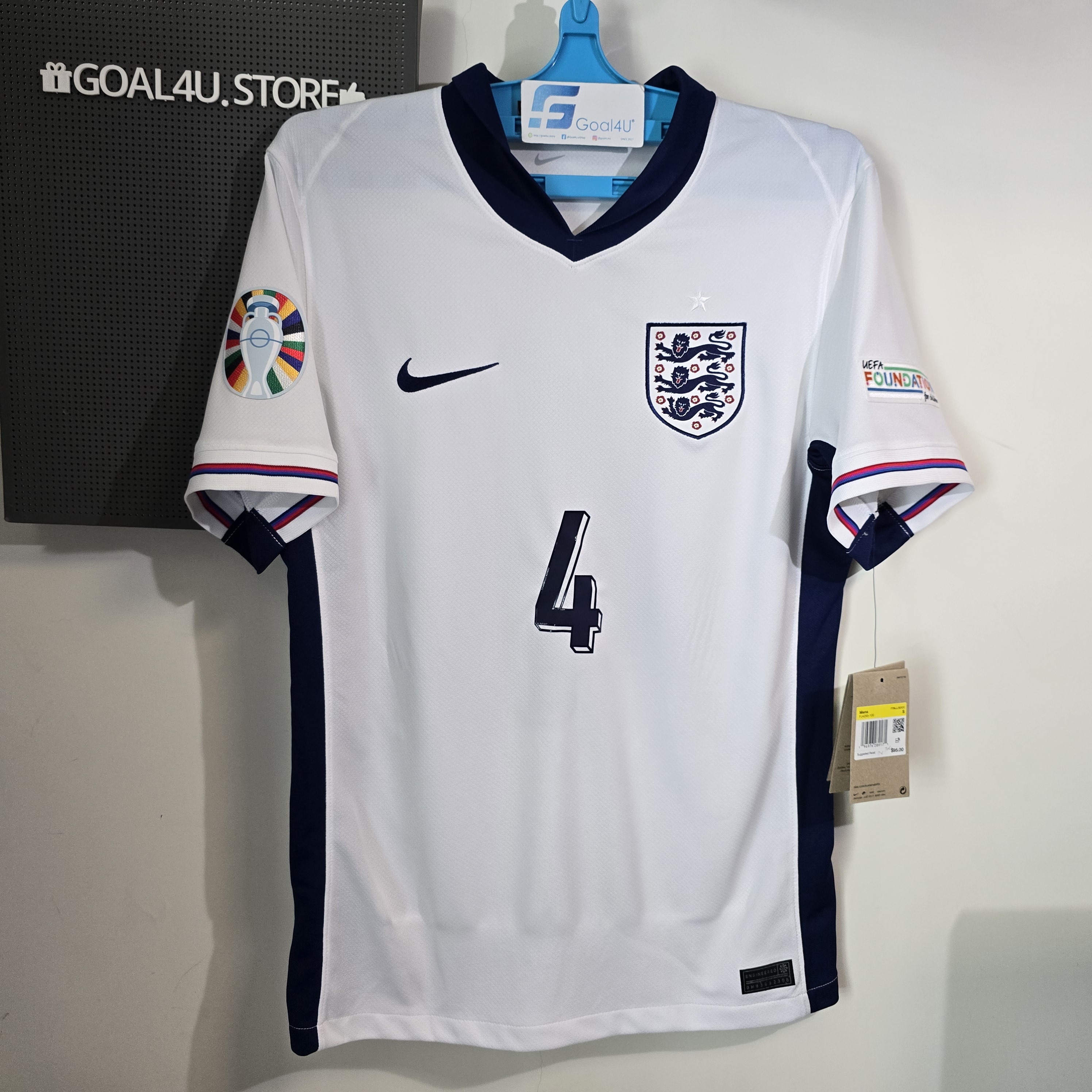 Nike England 英格蘭 2024-25 主場球迷版球衣 (附字章選項) FJ4285-100