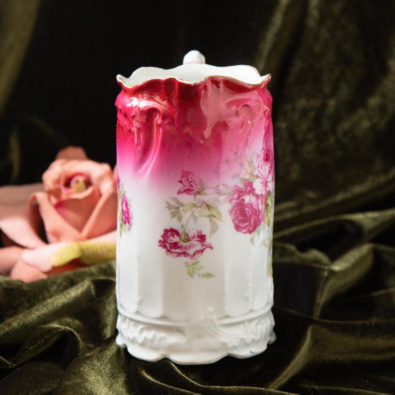Antique Sophisticated Blossoming Rose Water Jug/Pitcher / Vase (CE009)