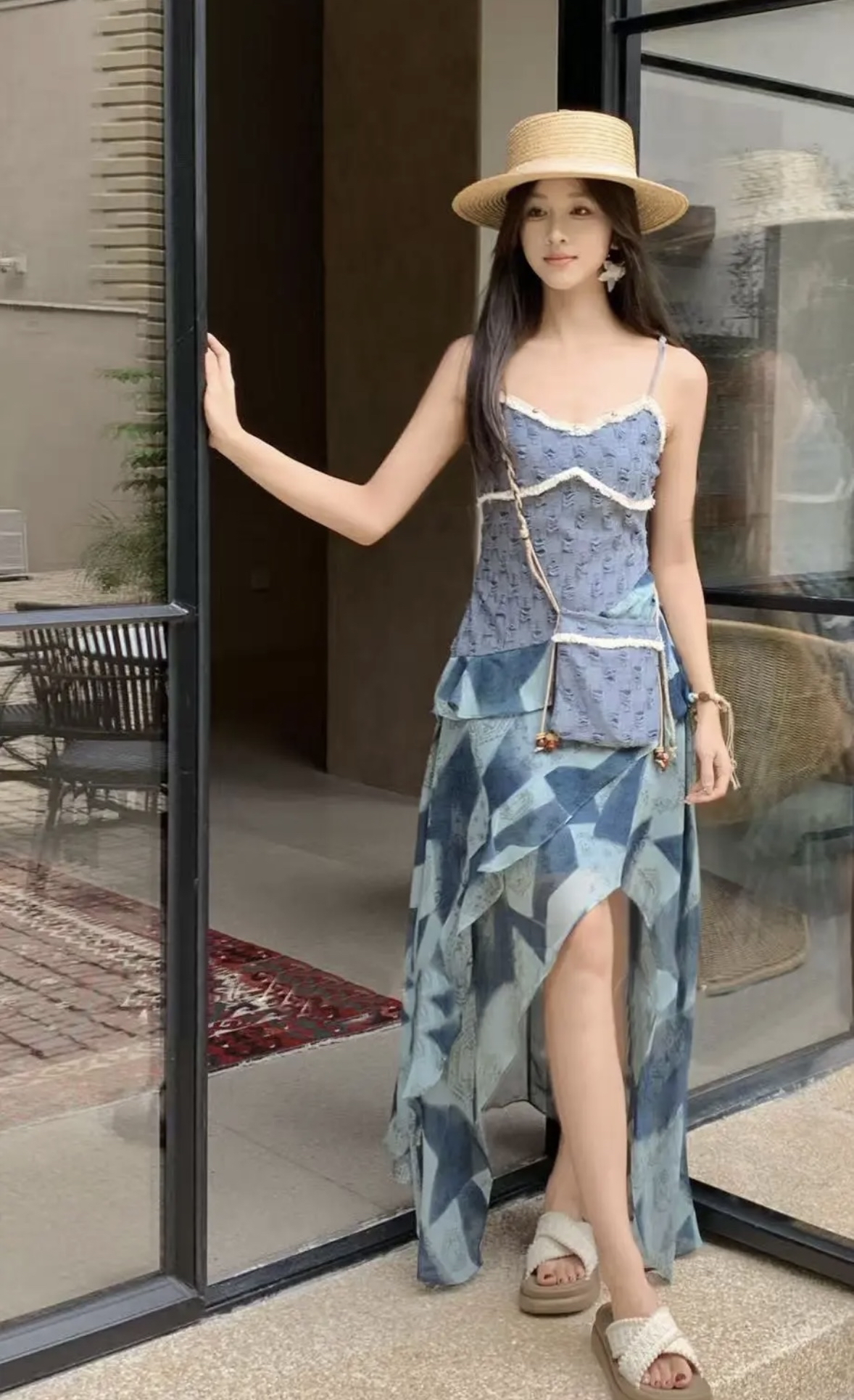 DR350不规则度假长裙