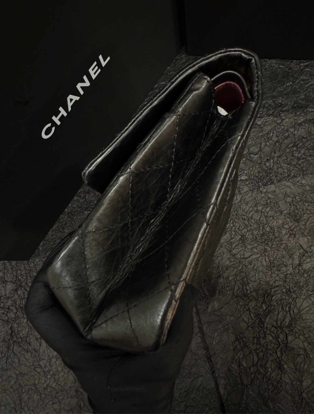 【預訂貨品】Chanel  2.55黑金腋下包