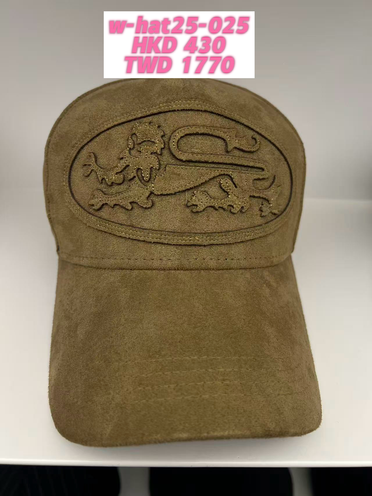 BADBLOOOD直播限時優惠 [w-hat25-025] Mystic Big Patch Ball Cap - Tan Suede