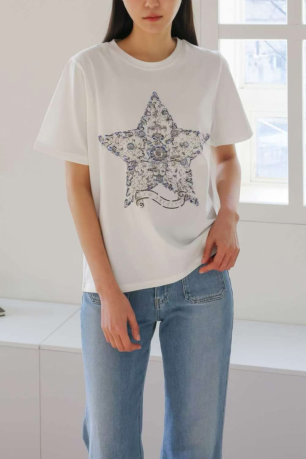 刺繡星星Tee 