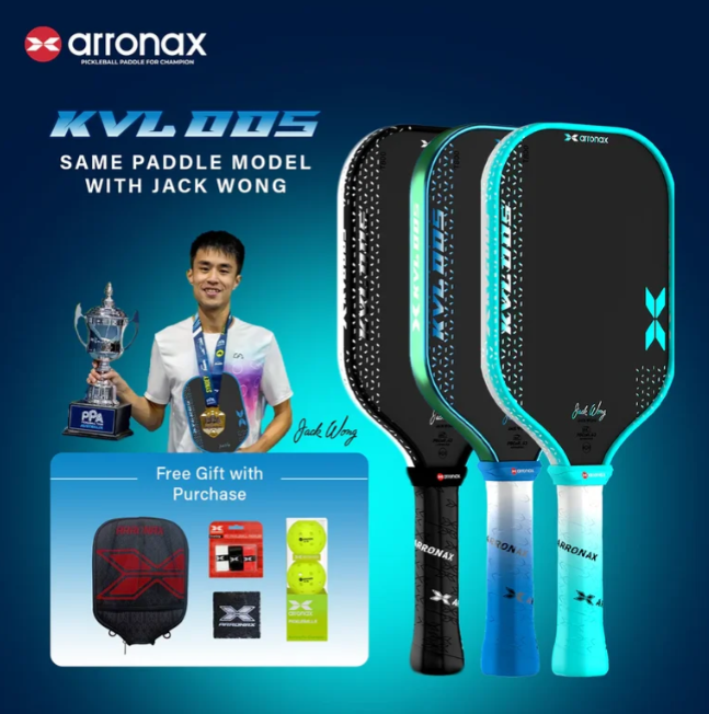 Arronax KVL005 Foam Core T800 Carbon Fiber Pickleball Paddle 16mm