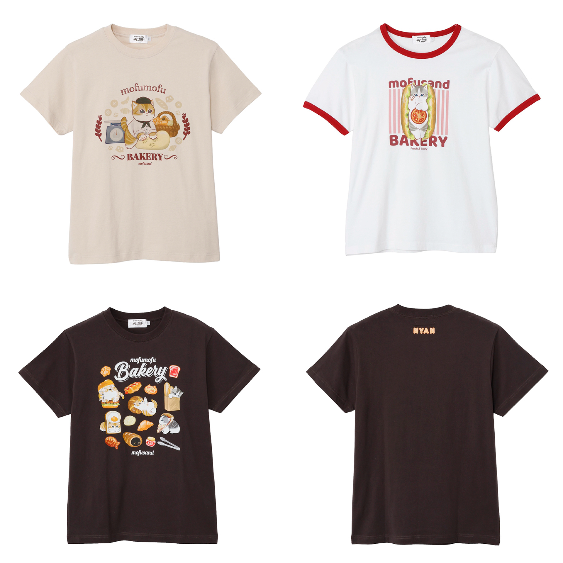 日本預訂📍Mofusand貓貓麵包店造型系列 - 短袖Tee 17/4日本開售