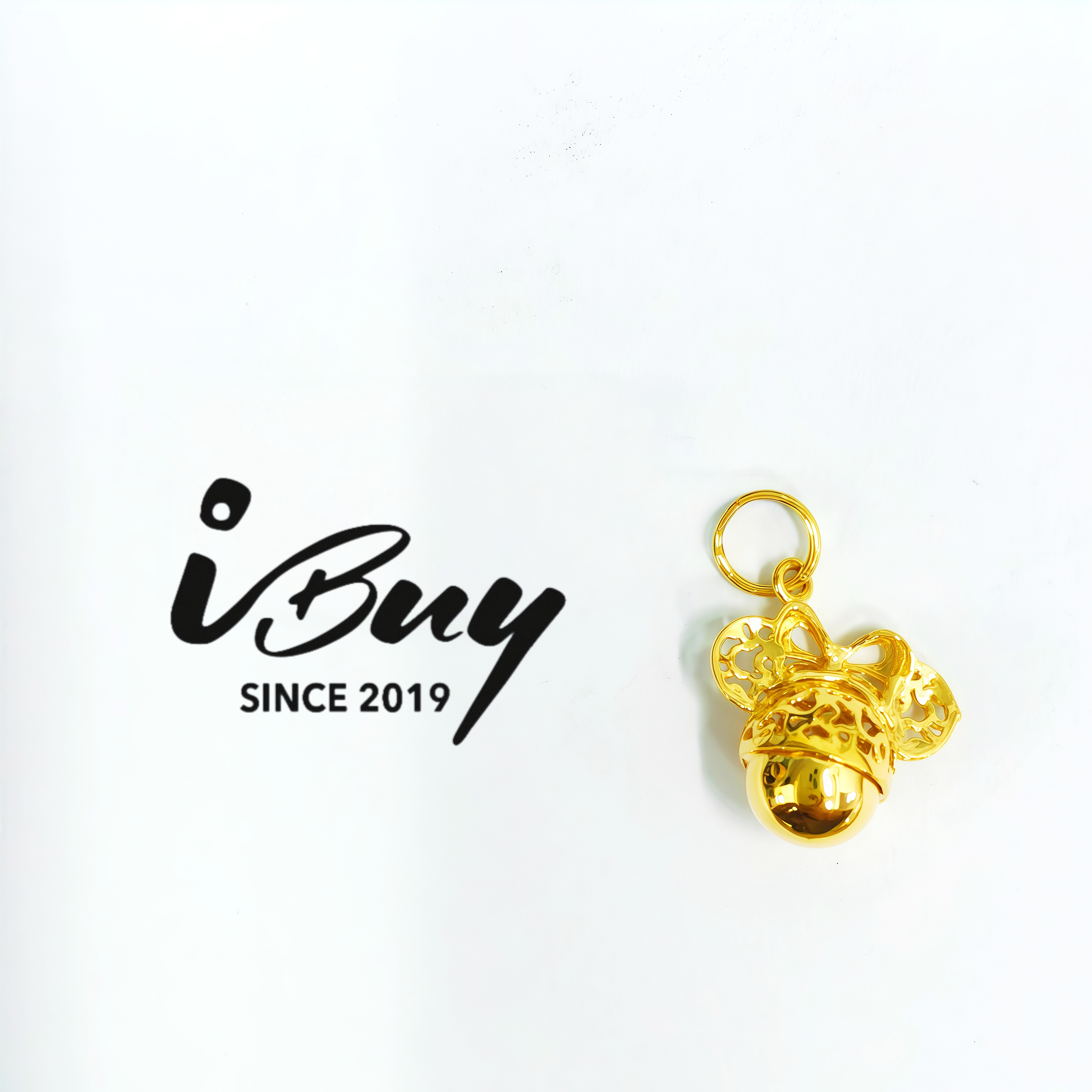 916 GOLD MINNIE BALL PENDANT 916 金 米妮球吊坠