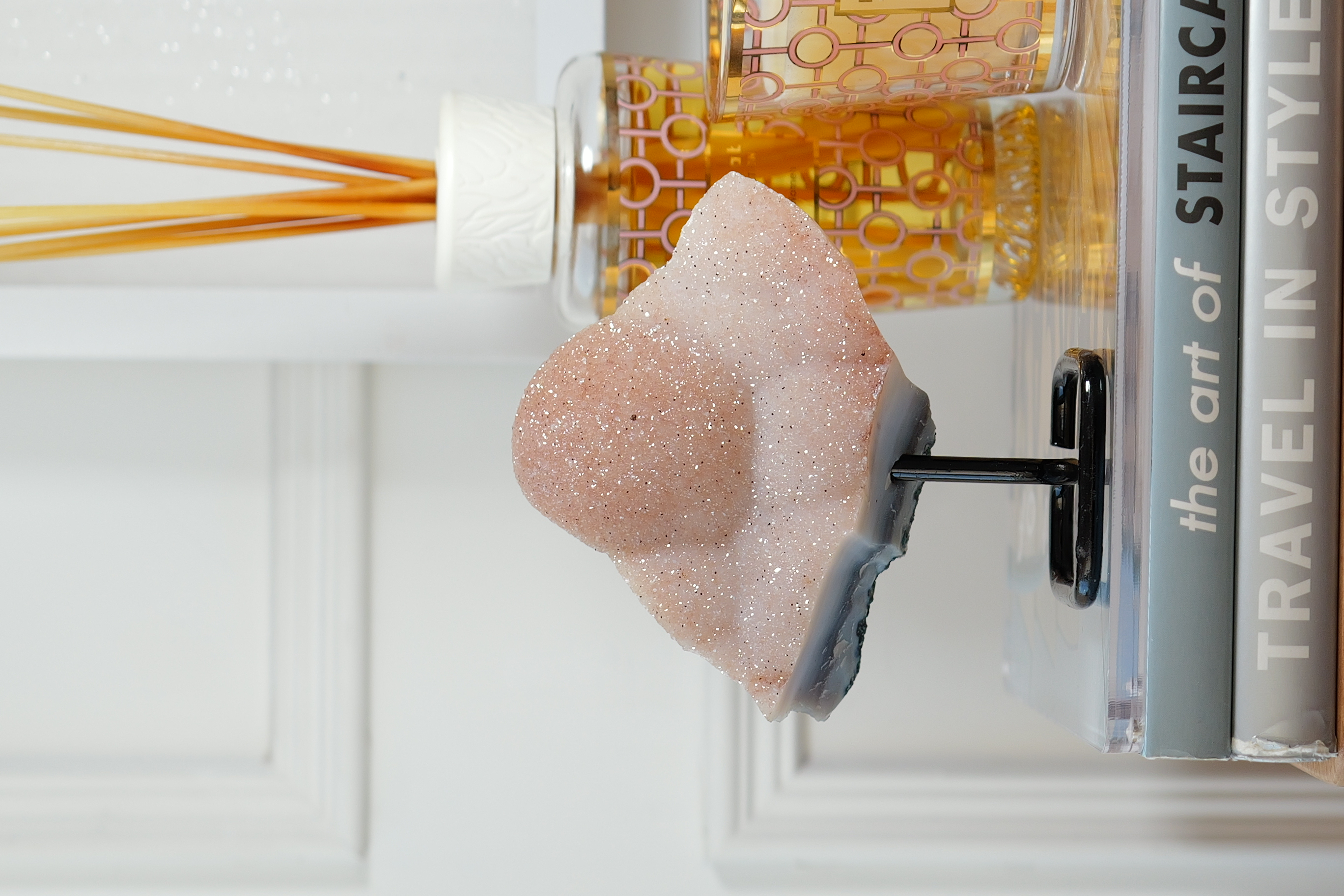 ༒14.5cm閃閃沙糖粉橙瑪瑙擺件༒AG.A31C58G7NN-RA27*3nm~