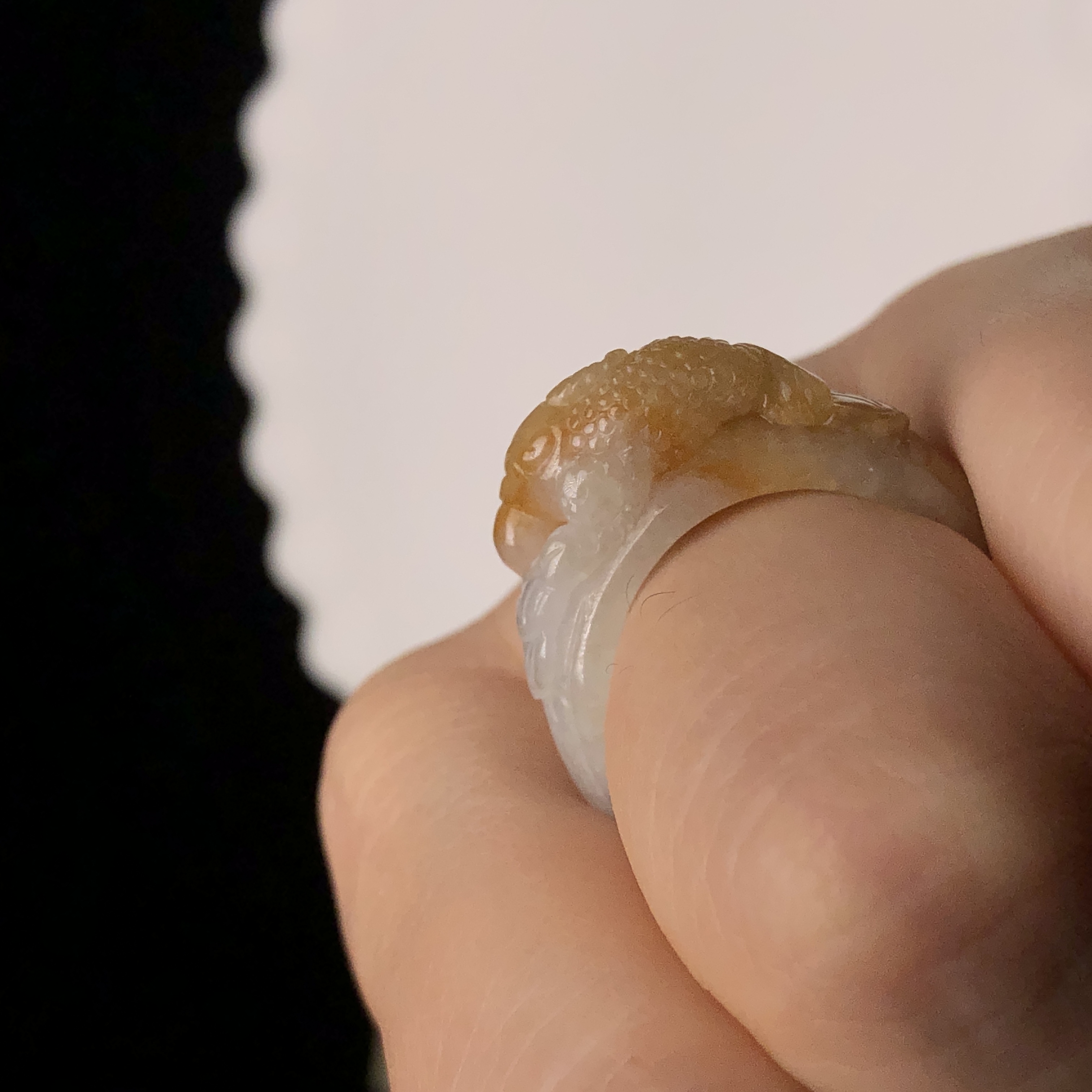 翡色三足金蟾戒指（港圈16）D00296