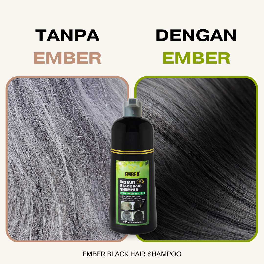 EMBER HAIR COLOR SHAMPOO 400ML /  BLACK