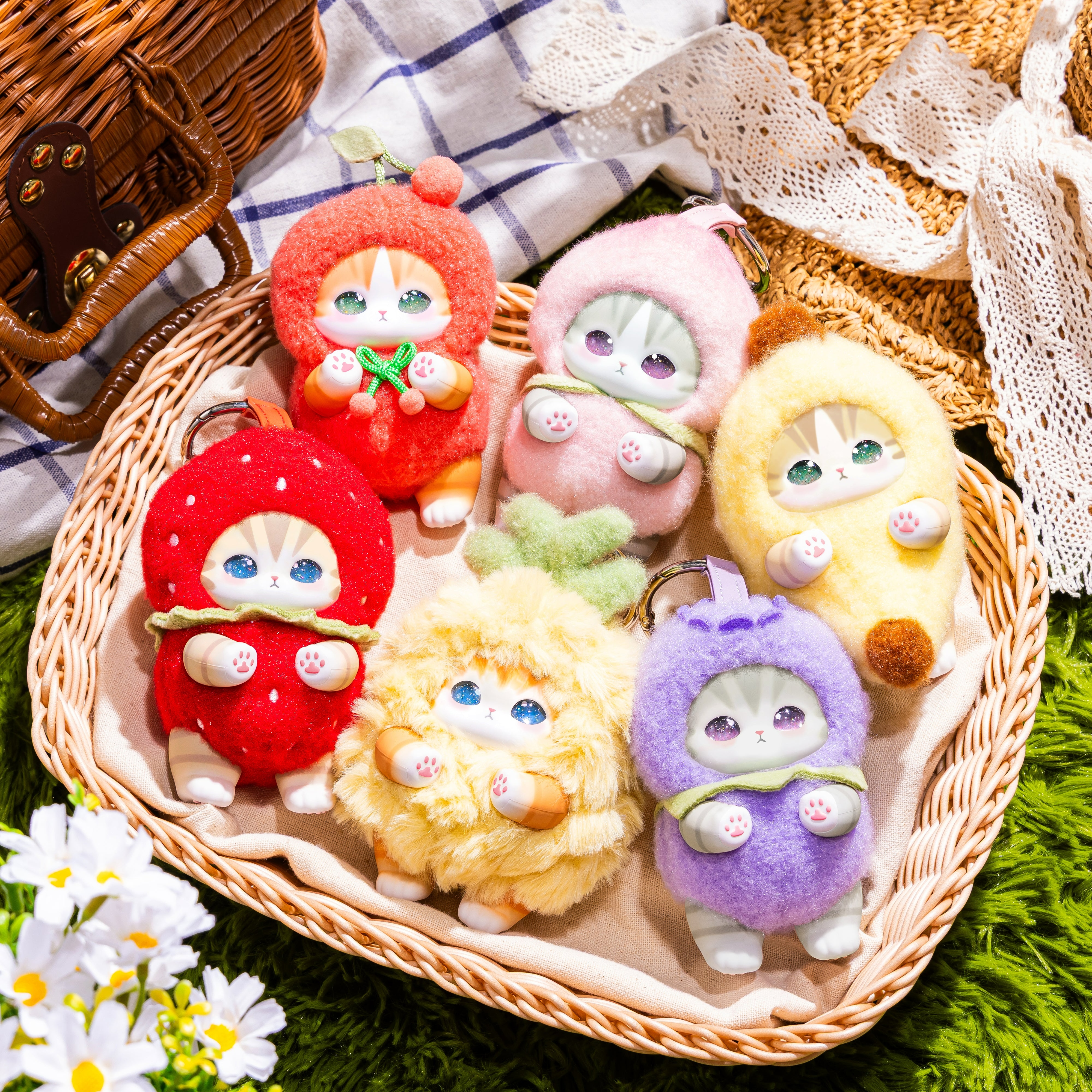 🌸 【預訂】Kiramekko 貓貓生果系列公仔掛飾(隨機) - Mofusand 18/9新品