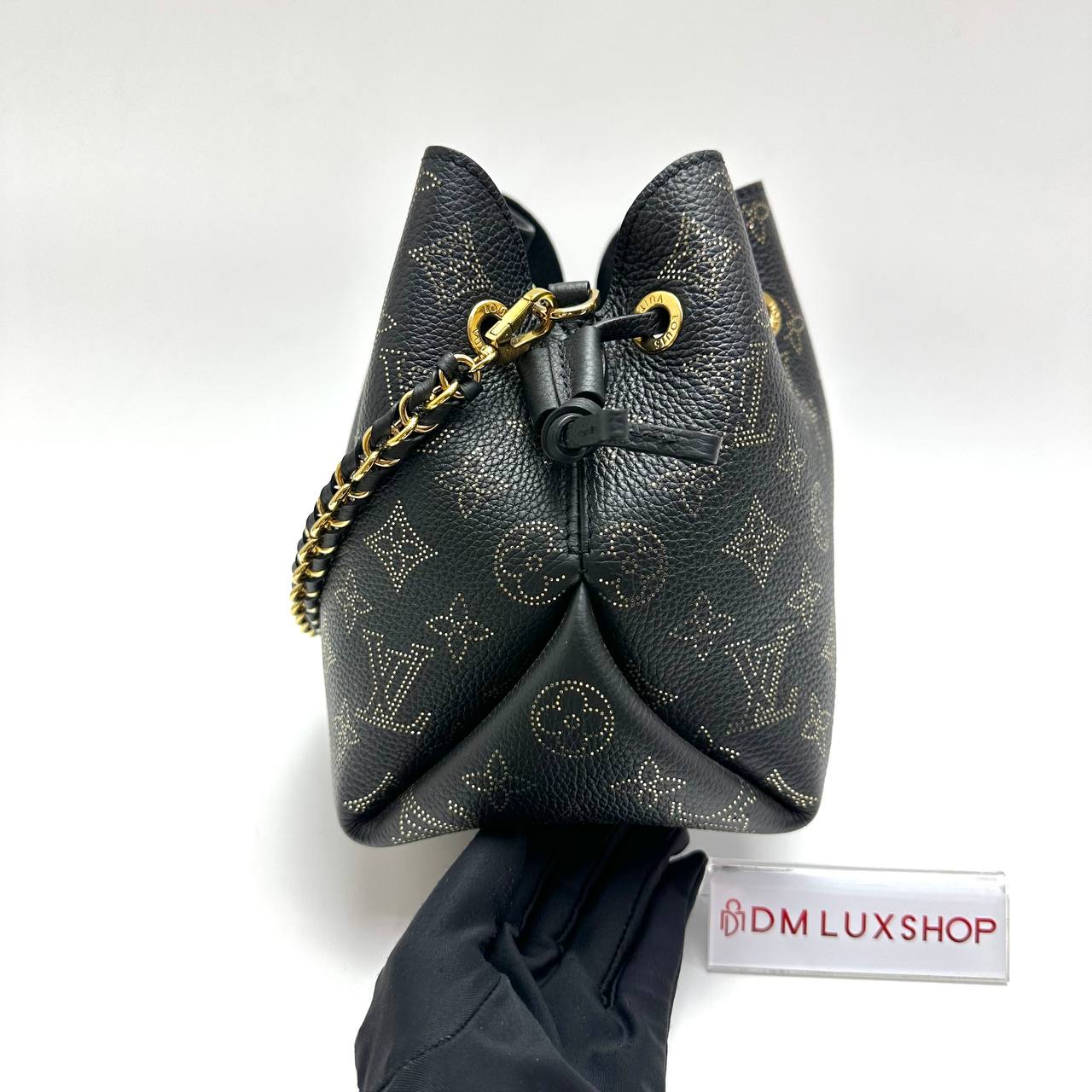 LV Black Mahina Bella Bucket Bag GHW