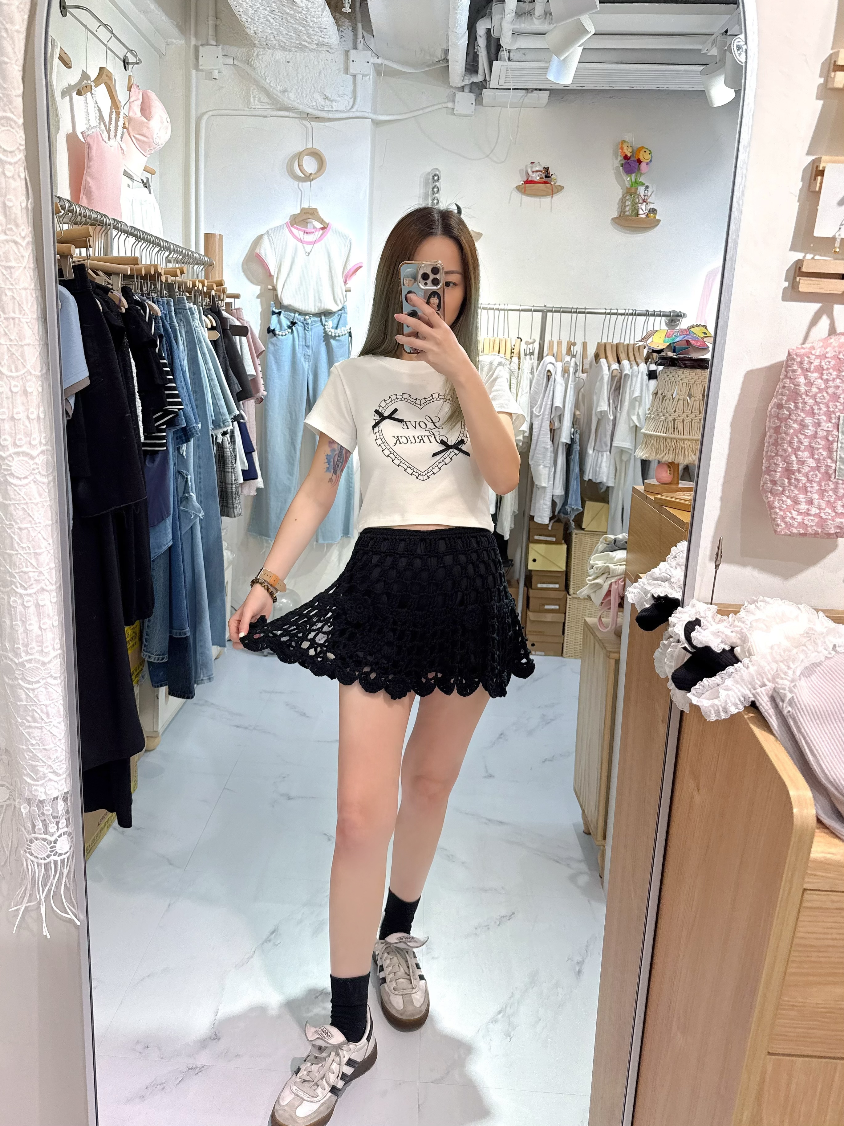 鈎花裙褲