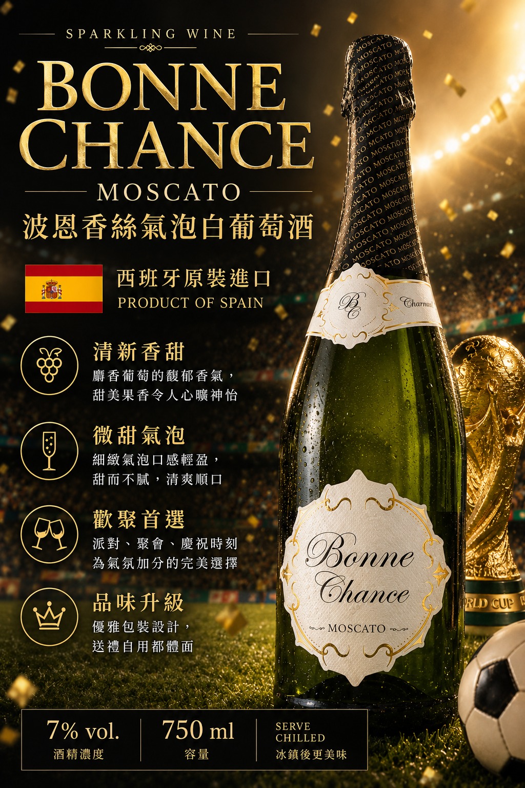 Bonne Chance Moscato Pétillant Blanc