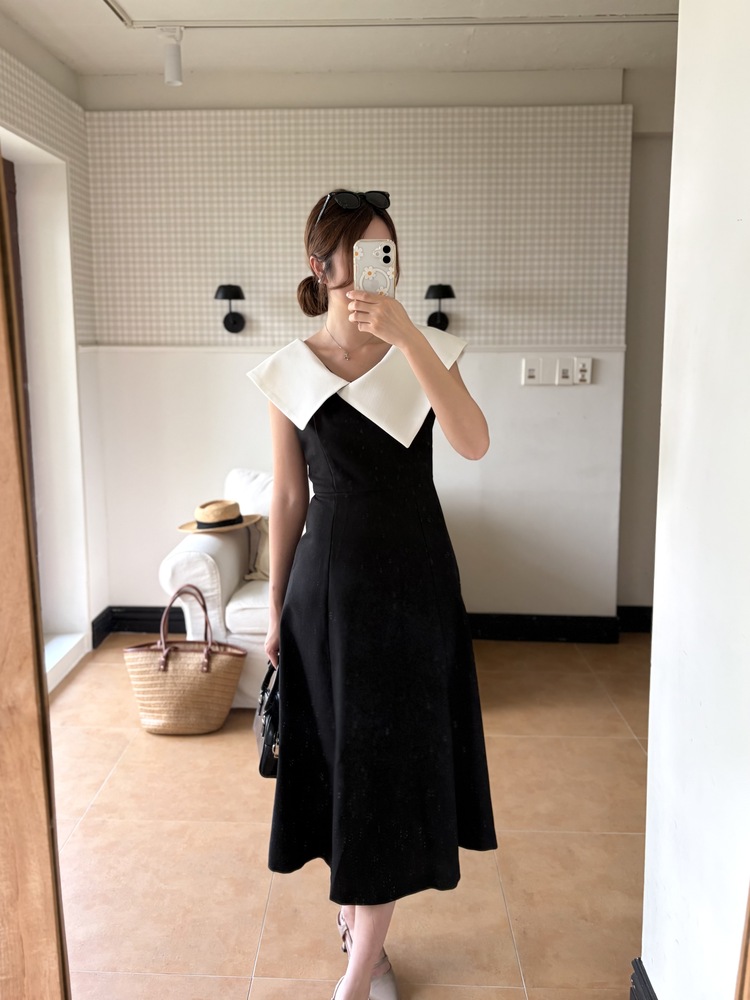 Celine Contrast Collar Dress
