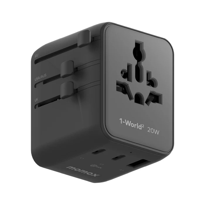 Momax 1-World² 20W 三接口旅行充電插座 UA26