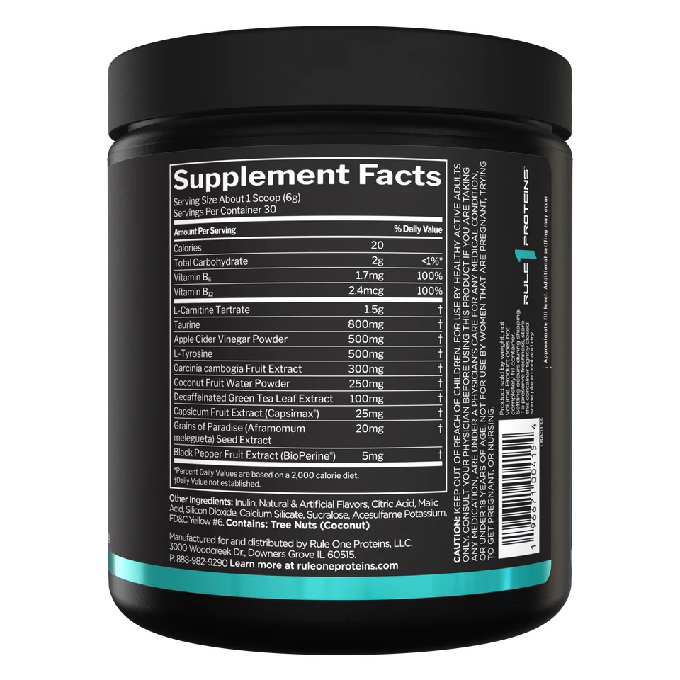 R1 LEAN 5 - Non-Stim Burner 180g (30 serv) (Mandarin Mango) (現)