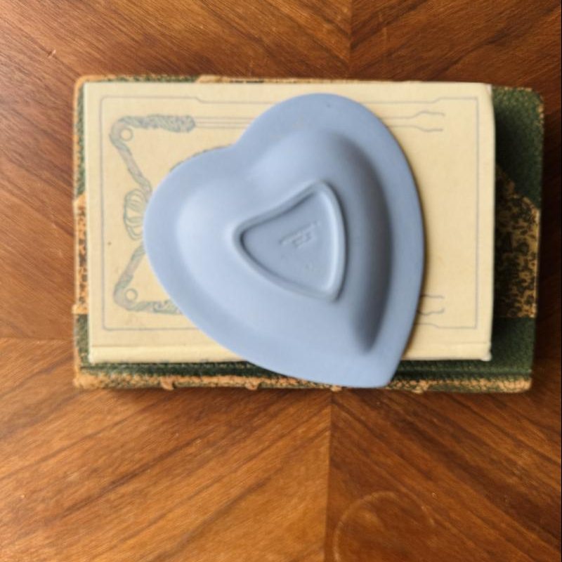 Vintage Wedgwood Blue Jasper Trinket Dish - Heart (MT2462/MT2463)