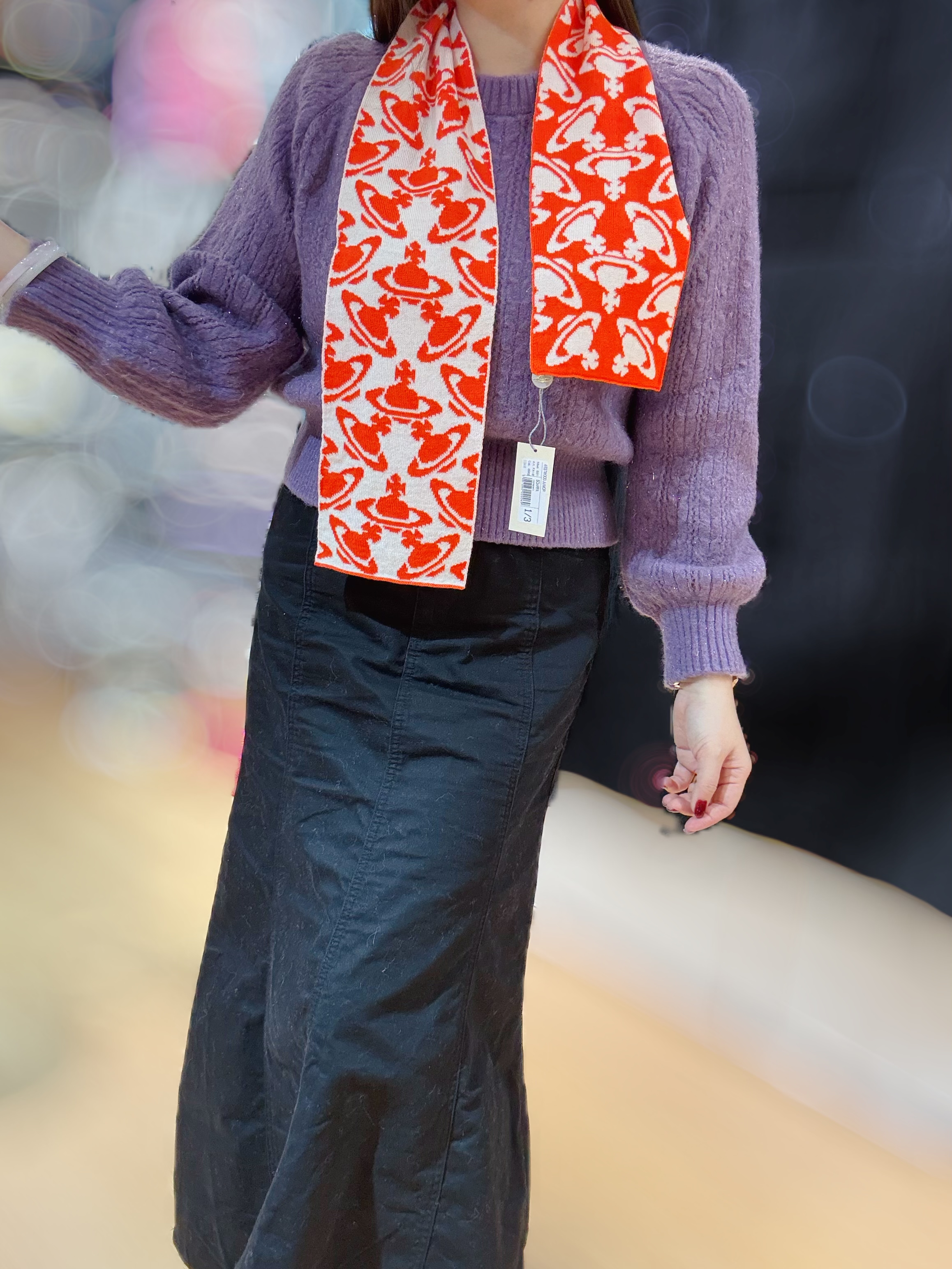 VW junior scarf orb/m/orange