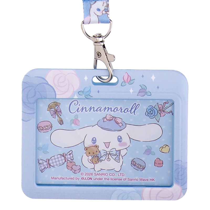 Cinnamoroll Plastic Card Holder w/ Neck Strap 証件套連頸繩 (橫向)