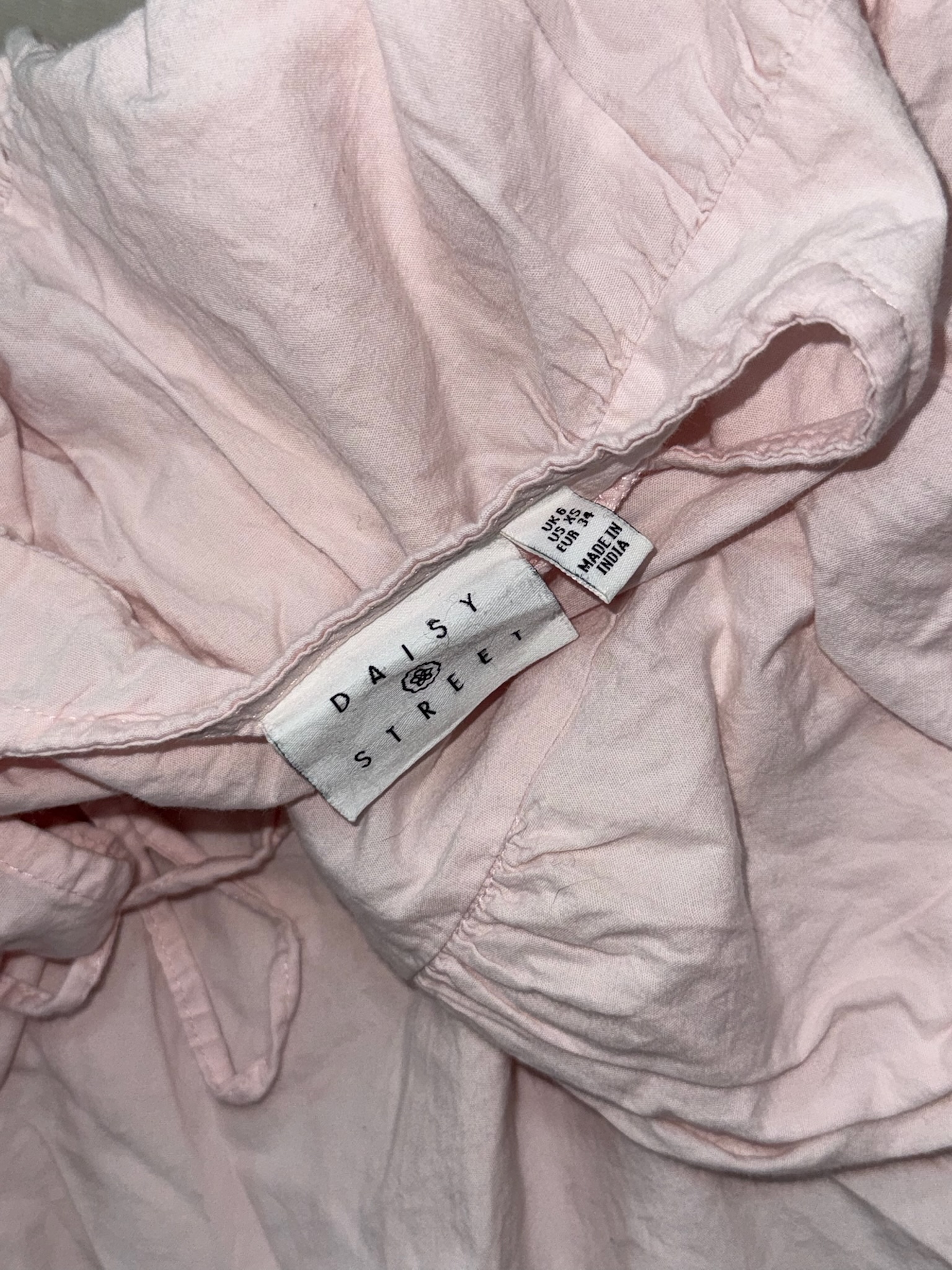 Pink Square Neck Babydoll Dress/Top