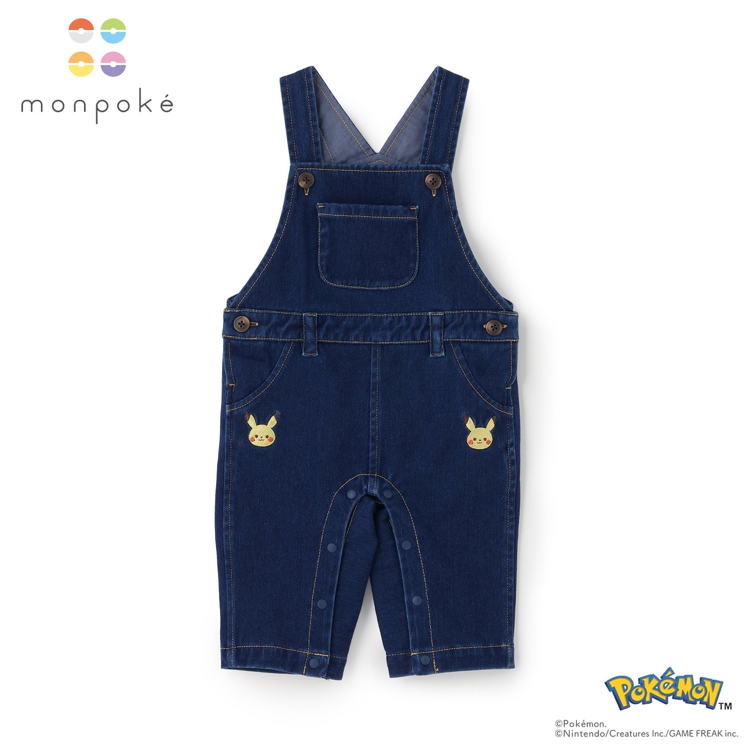 🆕【⭐訂購⭐】  🇯🇵日本直送 🌀日本品牌 #Pokemon monpoke系列 刺繡 背帶褲  [3款選] 🌀 [ELJA-0097][261110]
