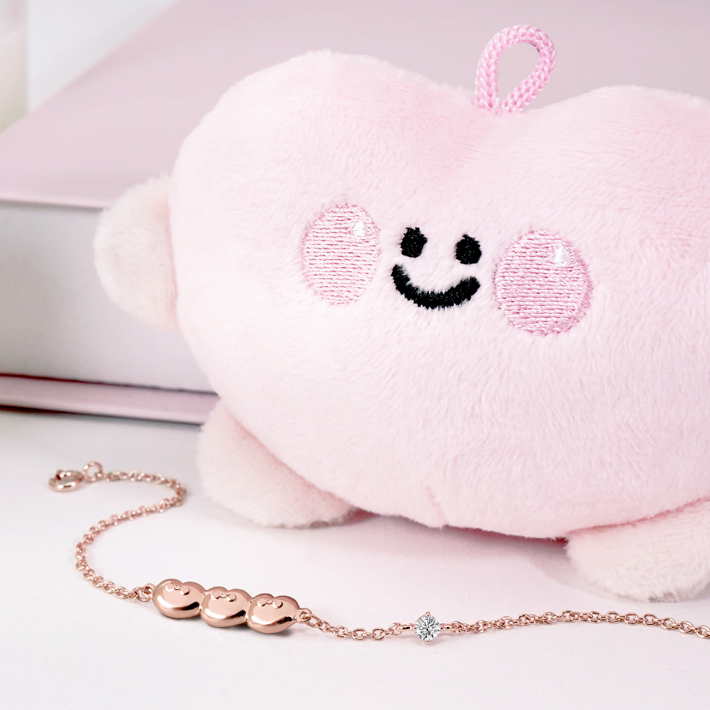 📦訂購 台灣限定 STORY 故事銀飾 Little Heart經典系列 小心臟在一起晶鑽純銀手鏈