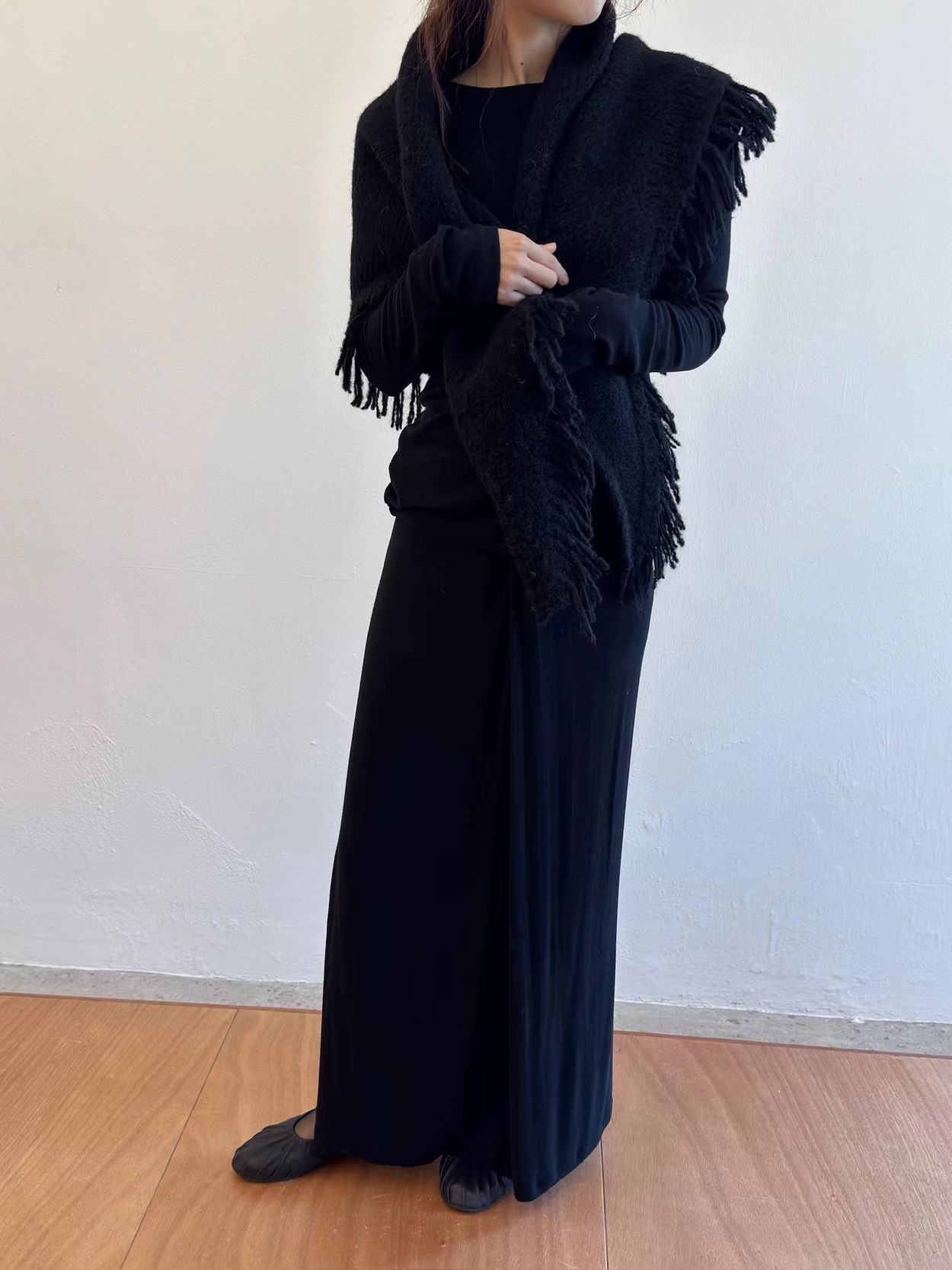 Elegant knot long skirt