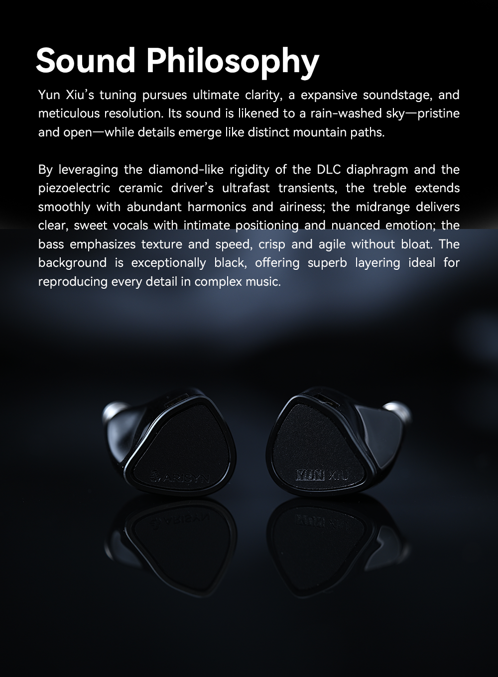ARISYN ~ 雲岫 (壓電陶瓷高頻單元 + 10mm DLC類鑽石振膜動圈單元)