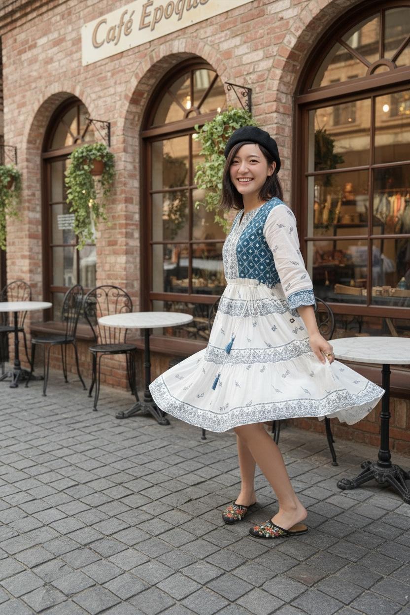 Blue BB Cotton 3-Tier Cake Short OP 35.5" #1372