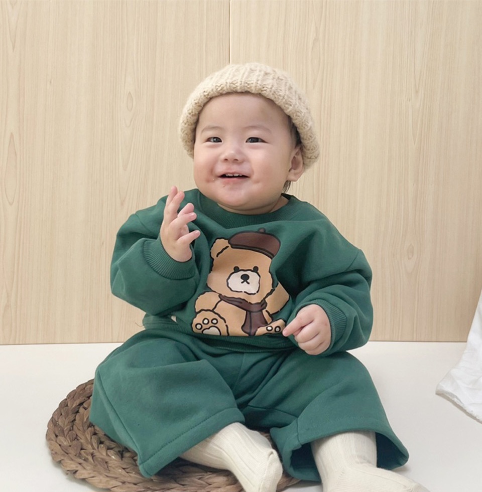 UBMOM 2023 Winter Teddy Series Berry Teddy 運動上衣-綠色