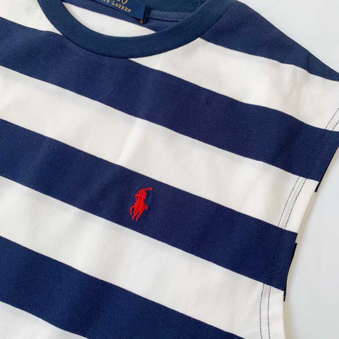 預訂 Polo無袖橫間連身裙 [貨號26A1449]