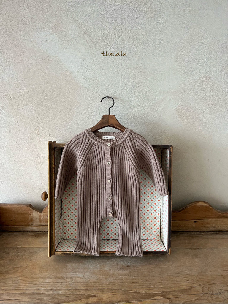 🌸預訂 韓國直送🌸🇰🇷THELALA三色開襟針織長袖連身服