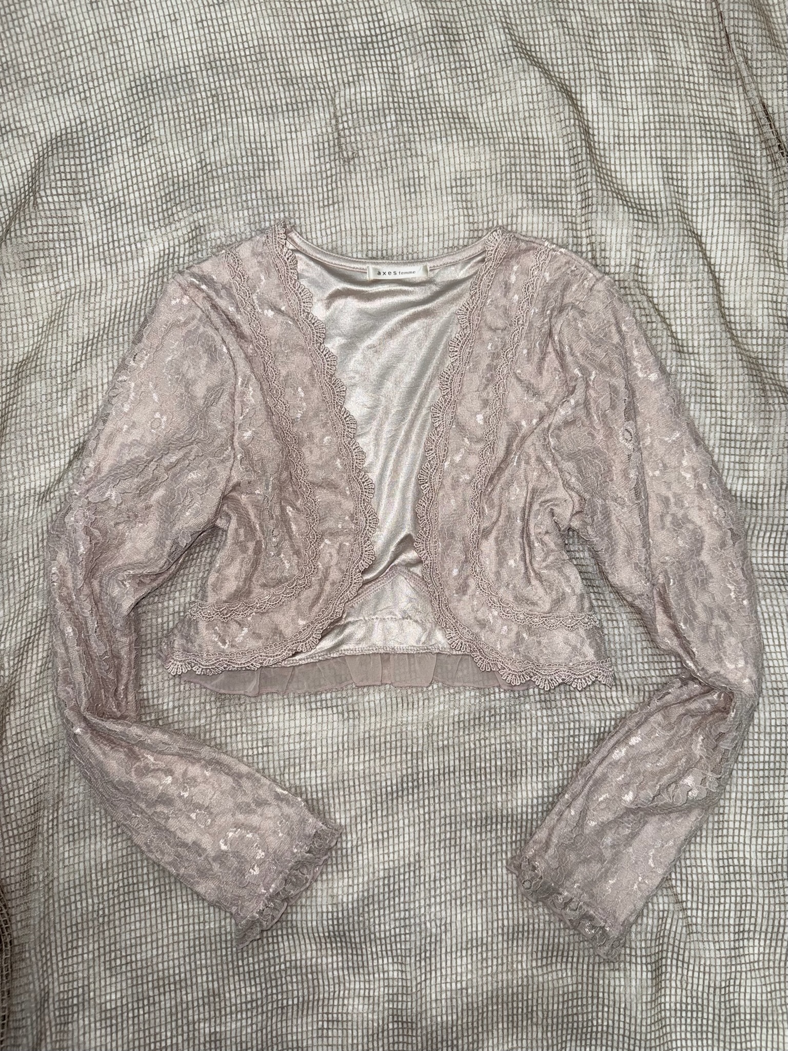 Axes Femme Fairycore Lace Bolero Cropped Shrug