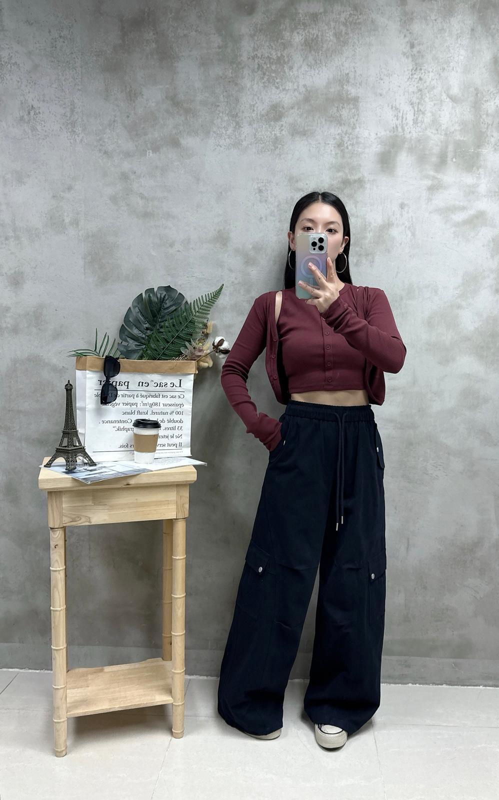 H07 扣鈕背心+ 外套Set