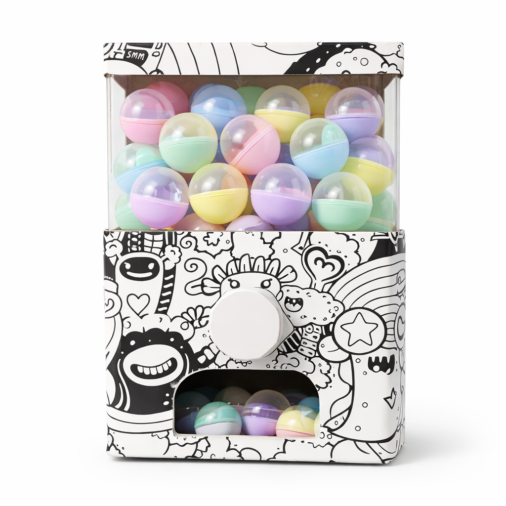 厚紙製55mm扭蛋機 扭蛋機抽獎箱 （成品出貨，包送20個馬卡龍色空55mm扭蛋殼）合公司抽獎，annual dinner 抽獎，聖誕派對抽獎用品