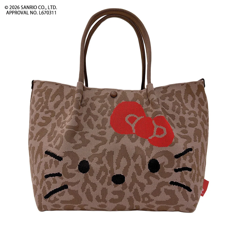 日本直送！Hello Kitty × ROOTOTE DELI LEO 豹紋針織手袋 