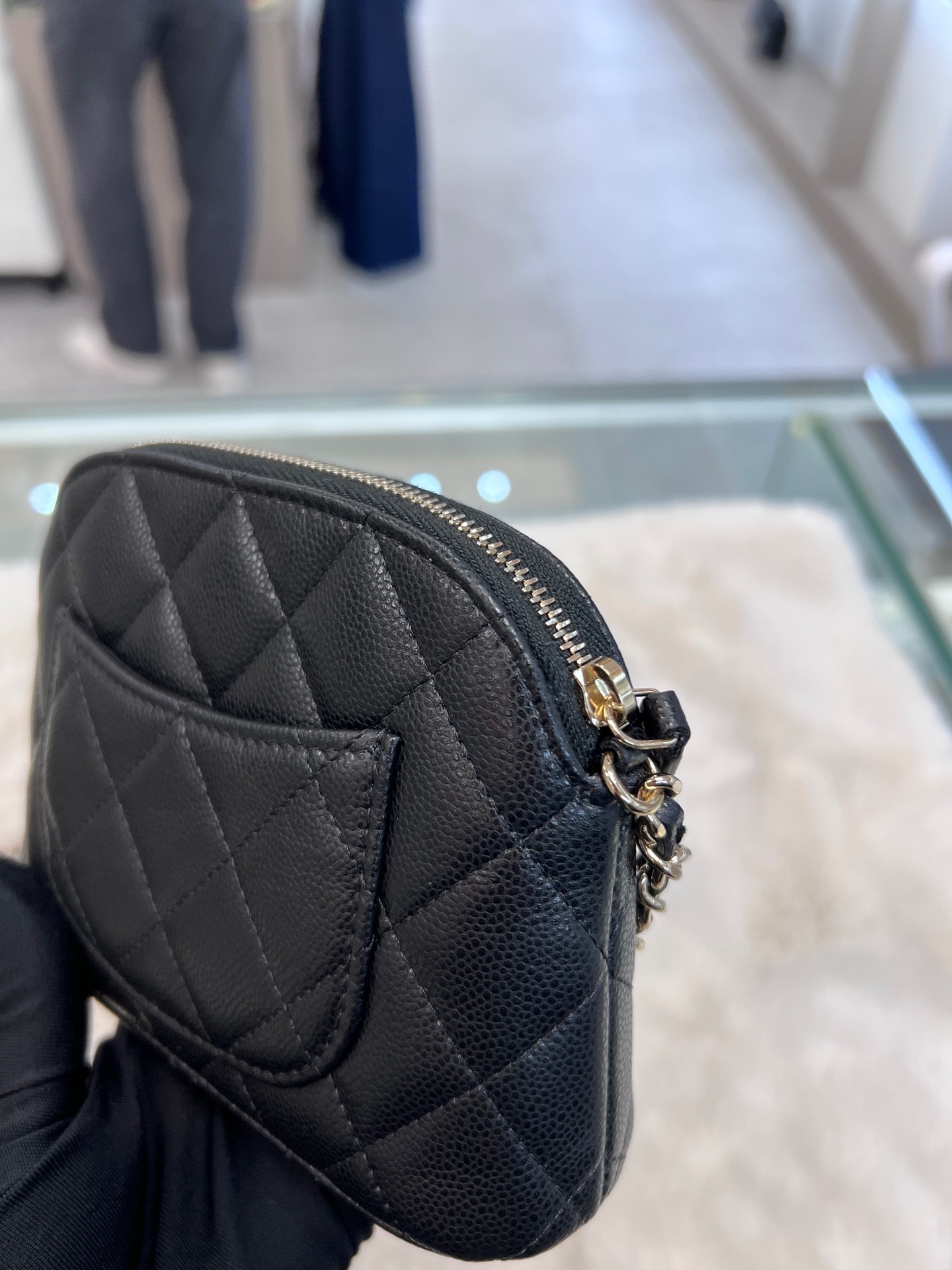 【預訂貨品】Full set👜芯片款 Chanel黑金荔枝牛皮mini貝殼包 