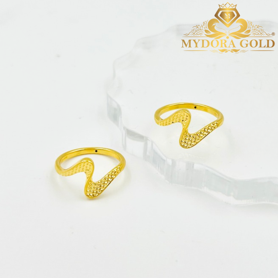 MYDORA Cincin Ombak Rindu Pahat (5G) l EMAS 916/22K