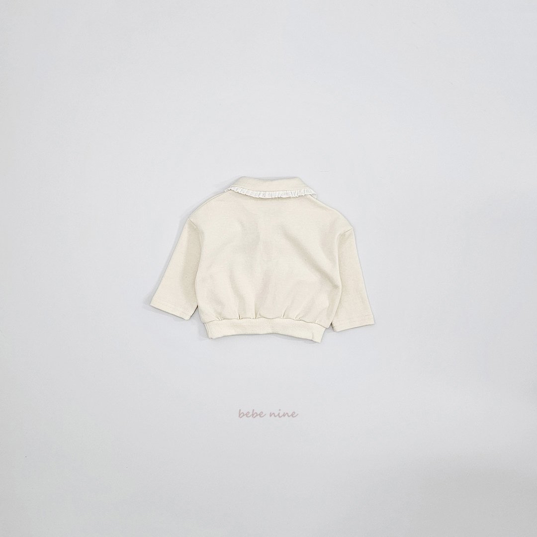 🌸預訂 韓國直送🌸🇰🇷Bebenine三色荷葉邊翻領衛衣