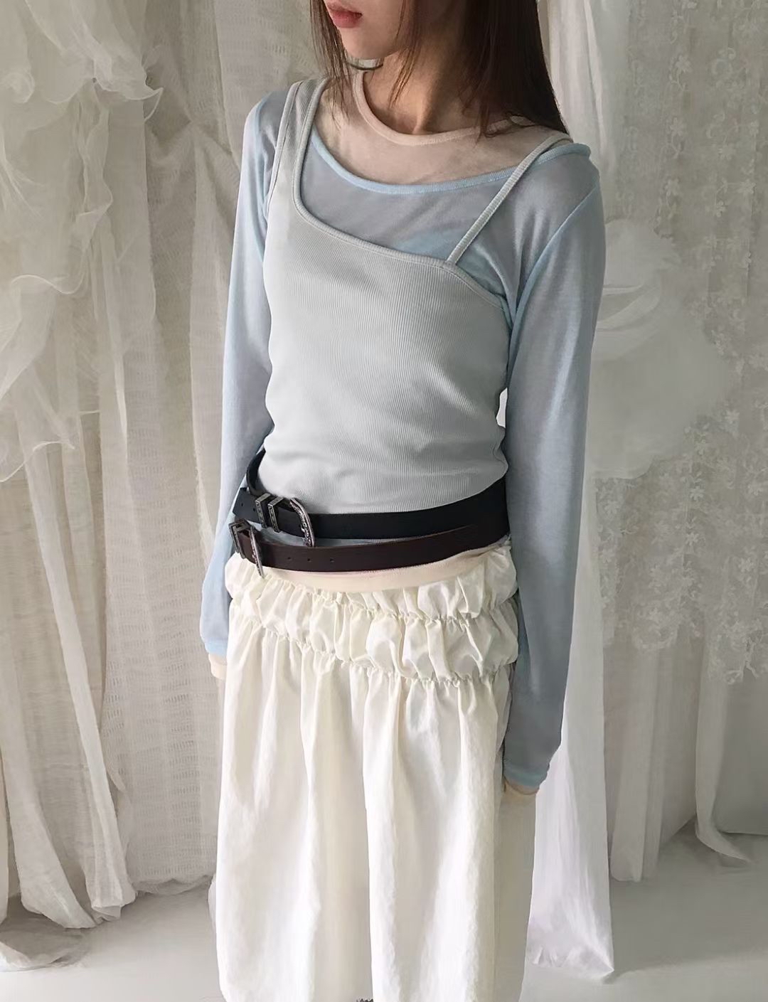 greta square neck top