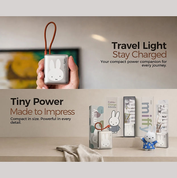 預購8月尾到店 新品登場 最新Miffy Power Cube CX10 10000mAh行動電源 (原廠行貨)