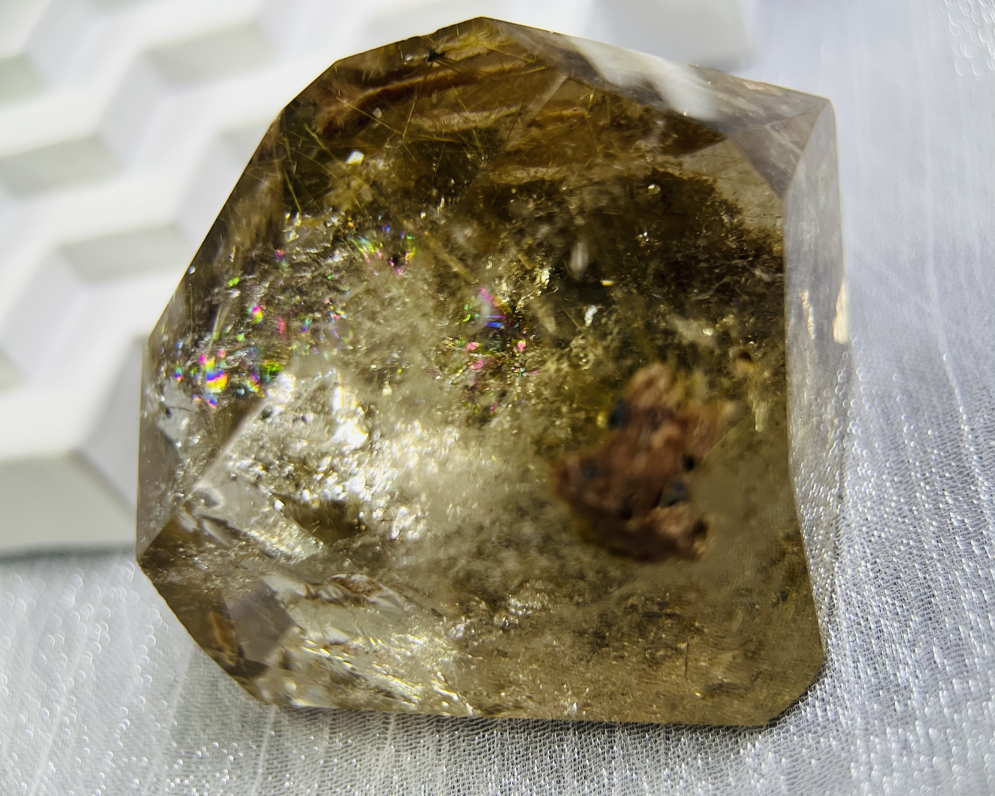 29RA169 原石擺件｜金髪晶｜帶彩虹🌈